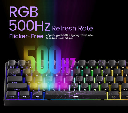 Teclado Mecanico , Akko MonsGeek FUN60 com Switch Magnético, 60%, com Resposta Rápida de 0,01mm, 8K ARGB HE/TMR