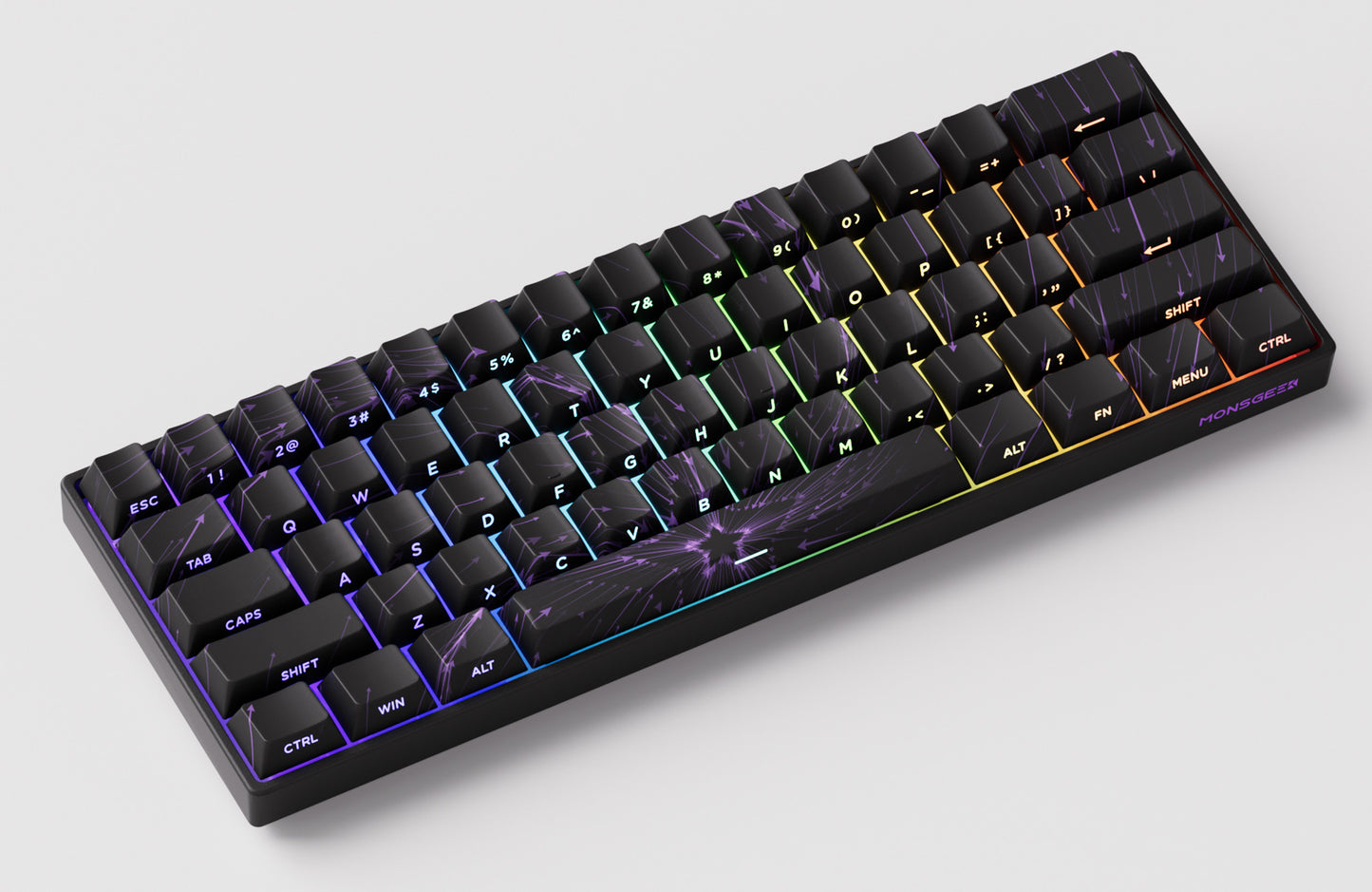 Teclado Mecanico , Akko MonsGeek FUN60 com Switch Magnético, 60%, com Resposta Rápida de 0,01mm, 8K ARGB HE/TMR