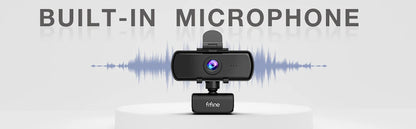Webcam FIFINE Full HD 1440p para PC com microfone e tripé