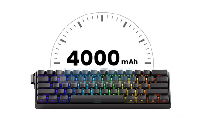 Teclado Mecanico , Akko MonsGeek FUN60 com Switch Magnético, 60%, com Resposta Rápida de 0,01mm, 8K ARGB HE/TMR