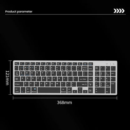 Teclado sem fio, 2.4G e Bluetooth 5.0