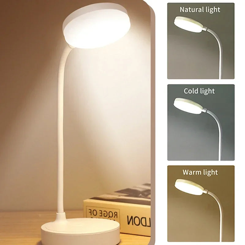 Luminária de mesa LED flexível com regulador de intensidade de 3 níveis