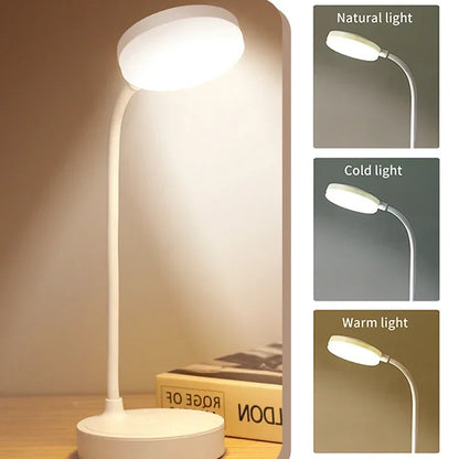 Luminária de mesa LED flexível com regulador de intensidade de 3 níveis
