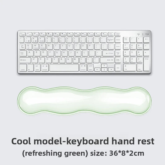 Apoio de pulso ergonômico em silicone para teclado e mouse