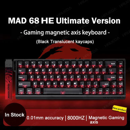 Teclado Gamer MADLIONS MAD 60/68HE – Switch Magnético, 8K Hz, Hot Swap e Ultra Responsivo