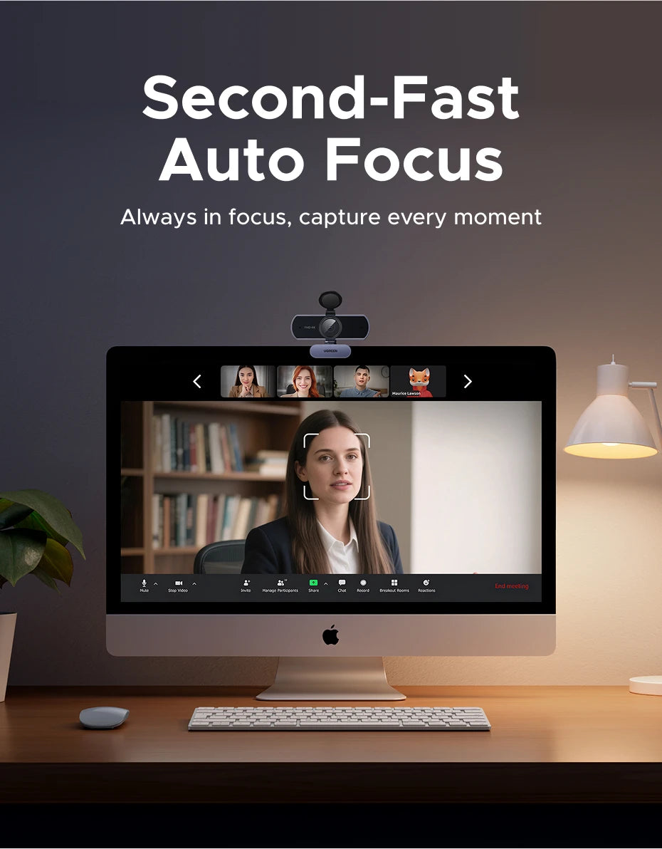 Webcam 4K FHD 1080P de 8MP para PC