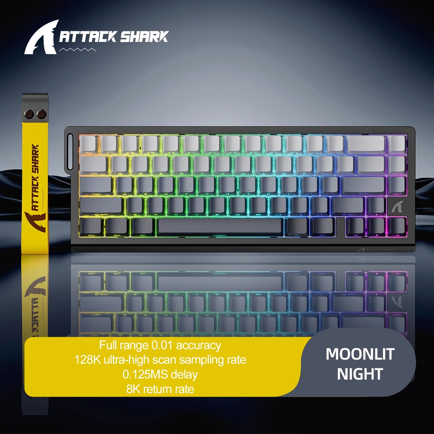 Teclado Gamer Attack Shark X68HE – Switch Magnético com Rapid Trigger e Alta Performance