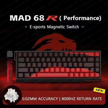 Teclado Gamer MADLIONS MAD 60/68HE – Switch Magnético, 8K Hz, Hot Swap e Ultra Responsivo