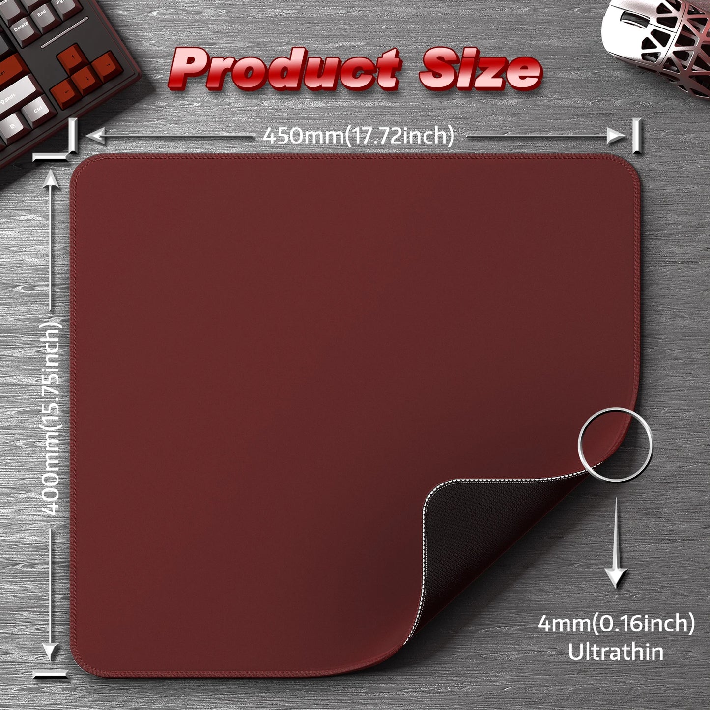 Mousepad Gamer Attack Shark XL – Alta Precisão com Base Antiderrapante e Bordas Reforçadas