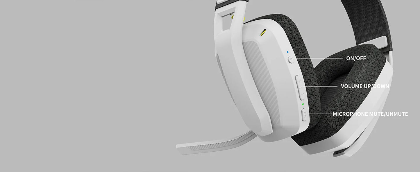Headset Gamer Bluetooth BINNUNE BW06 com Microfone — PS5, PS4, PC, Mac — Sem Fio 2.4GHz
