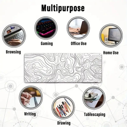 Mousepad Gamer Grande – Superfície Estendida com Base Antiderrapante e Alta Precisão