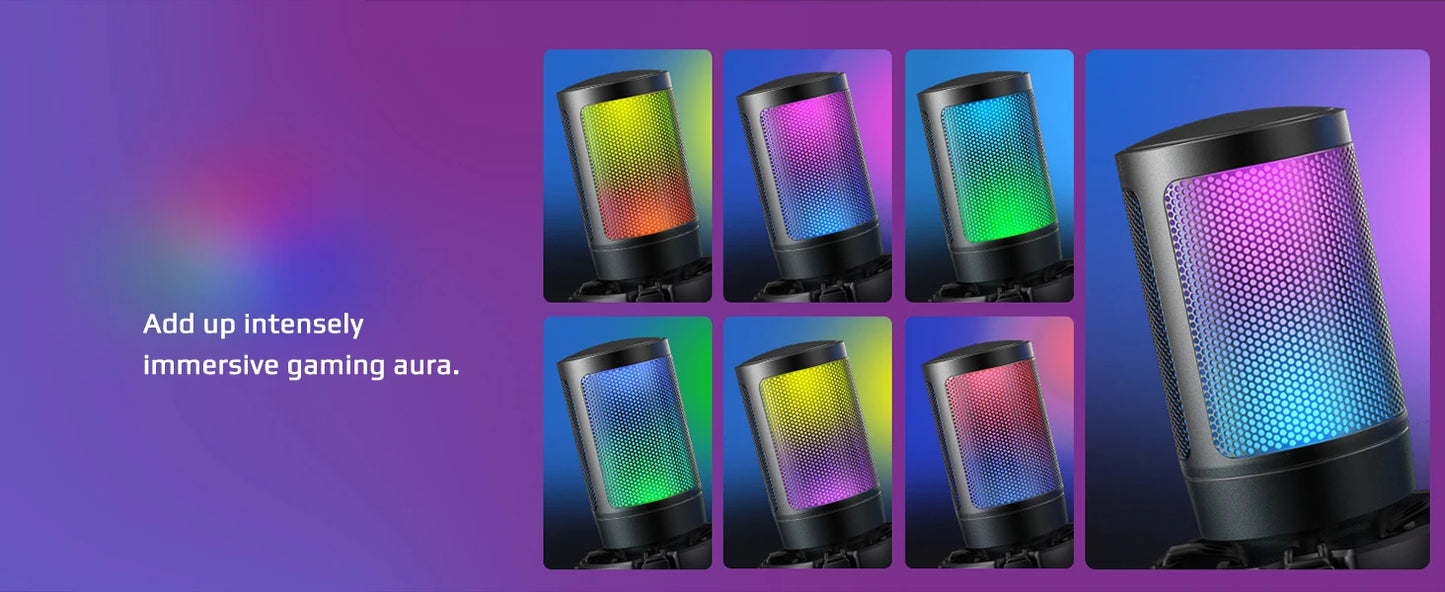 Microfone condensador USB FIFINE para jogos, compatível com PC, PS4, PS5 e MAC