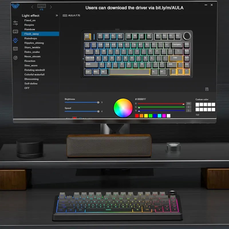 AULA F75, Teclado mecânico 75%