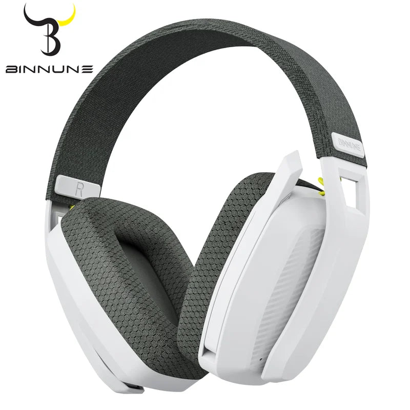 Headset Gamer Bluetooth BINNUNE BW06 com Microfone — PS5, PS4, PC, Mac — Sem Fio 2.4GHz