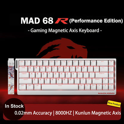 Teclado Gamer MADLIONS MAD 60/68HE – Switch Magnético, 8K Hz, Hot Swap e Ultra Responsivo