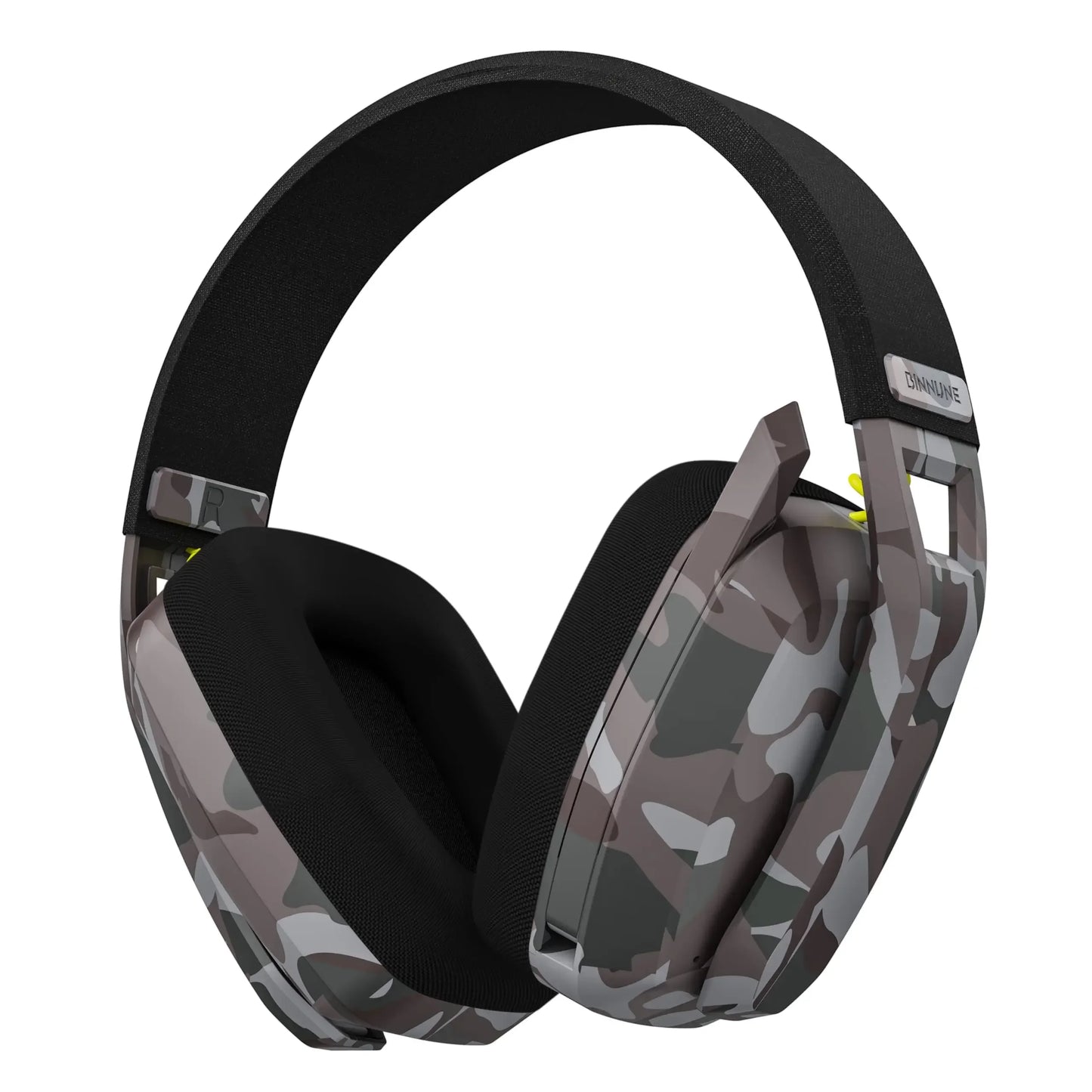 Headset Gamer Bluetooth BINNUNE BW06 com Microfone — PS5, PS4, PC, Mac — Sem Fio 2.4GHz