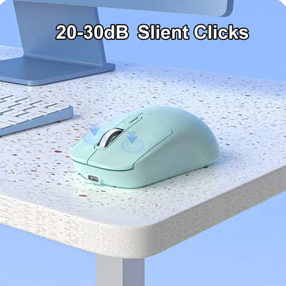 Mouse sem fio Kebidumei, 2.4G Bluetooth 5.4, recarregável, para uso em PC e laptop