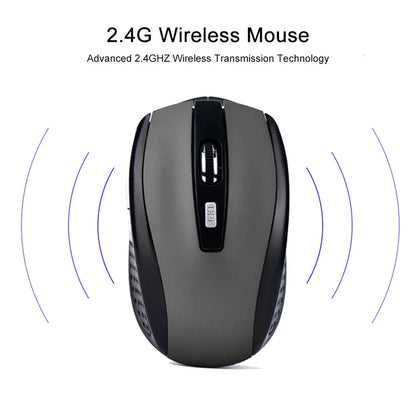 Mouse sem fio 2.4G, silencioso, para Macbook, PC e laptop.