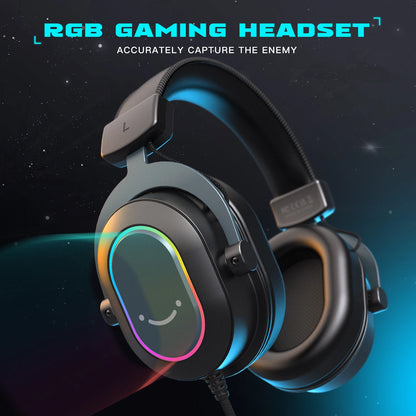 Headset Gamer Fifine H6 RGB 7.1 com Microfone – Áudio Imersivo para PC, PS4 e PS5