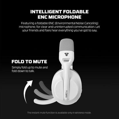 FANTECH TAMAGO II WHG04 Wired and Wireless Headset 40MM Big Driver 22 Hours Usage Time Headphones with Microphone ENC Headset