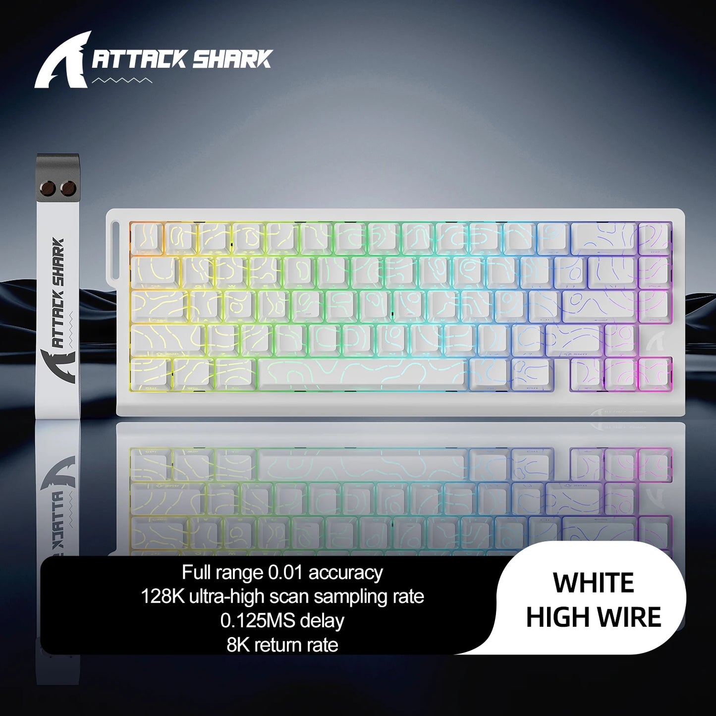Teclado Gamer Attack Shark X68HE – Switch Magnético com Rapid Trigger e Alta Performance