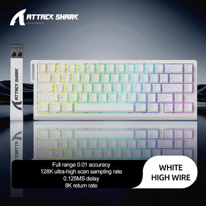Teclado Gamer Attack Shark X68HE – Switch Magnético com Rapid Trigger e Alta Performance
