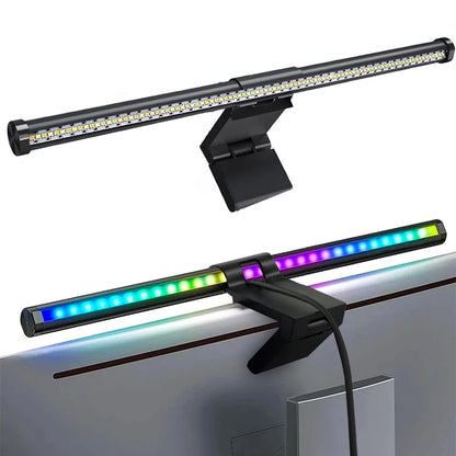 Luminária LED RGB para Monitor 44cm – Iluminação Confortável para Estudo, Trabalho e Games