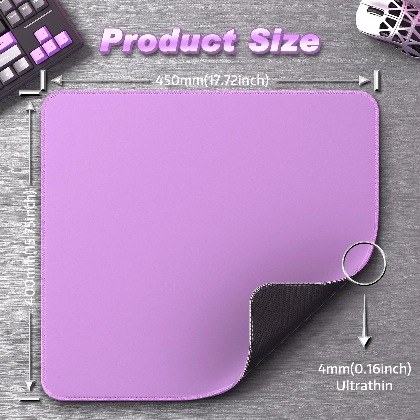 Mousepad Gamer Attack Shark XL – Alta Precisão com Base Antiderrapante e Bordas Reforçadas