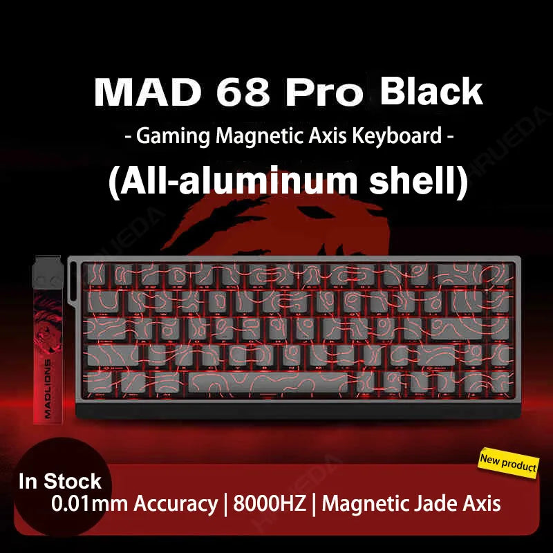 Teclado Gamer MADLIONS MAD 60/68HE – Switch Magnético, 8K Hz, Hot Swap e Ultra Responsivo