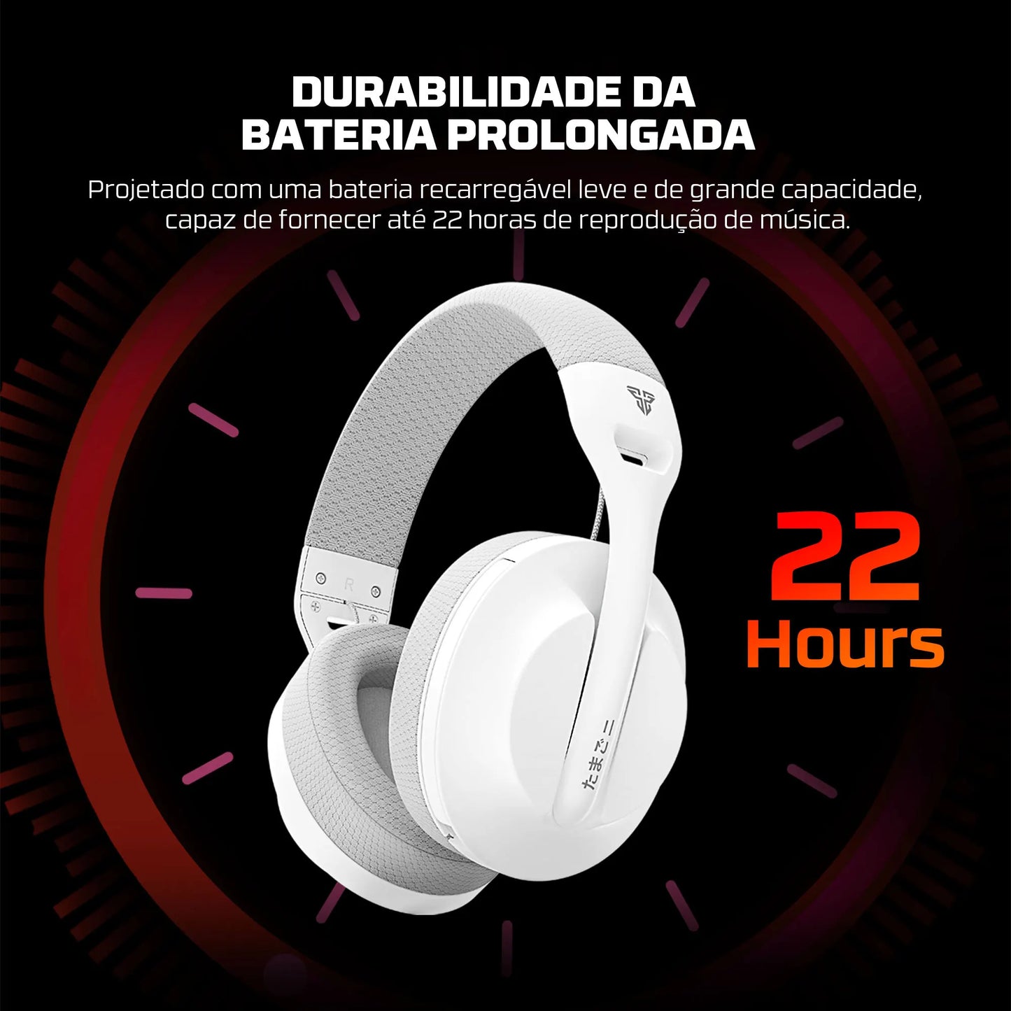 FANTECH TAMAGO II WHG04 Wired and Wireless Headset 40MM Big Driver 22 Hours Usage Time Headphones with Microphone ENC Headset