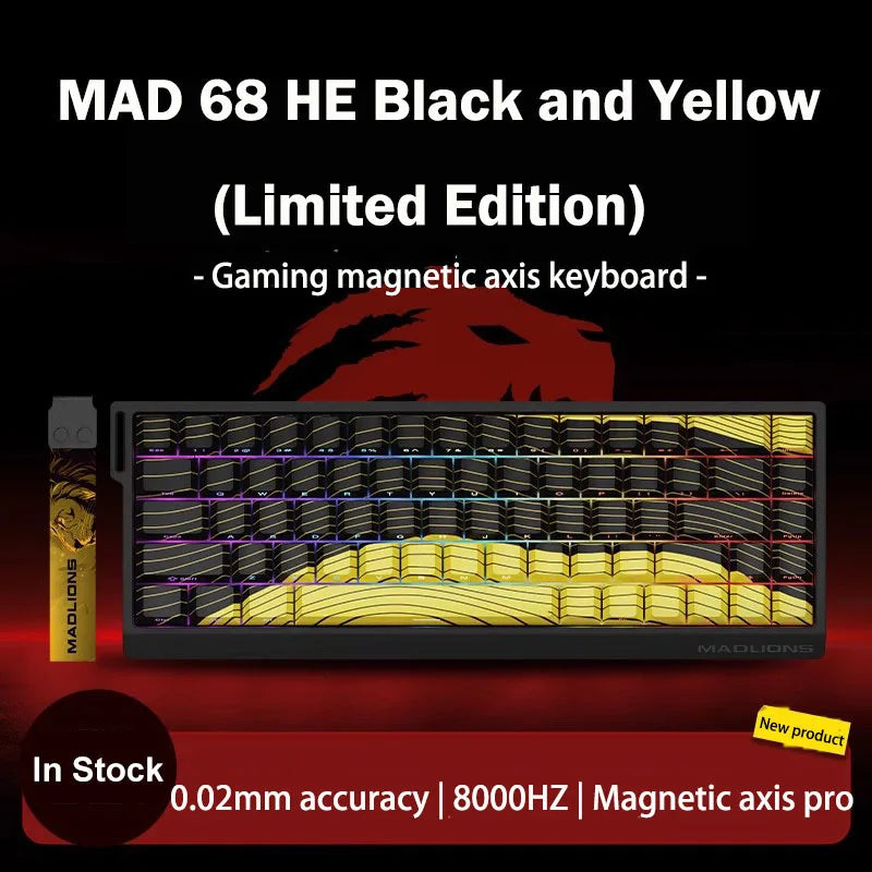 Teclado Gamer MADLIONS MAD 60/68HE – Switch Magnético, 8K Hz, Hot Swap e Ultra Responsivo