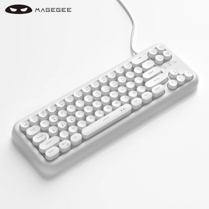 Teclado MageGee 60% RGB – Compacto e Confortável para Trabalho e Setup Gamer