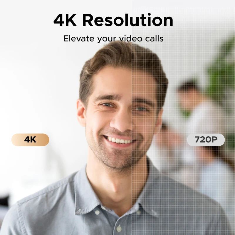Webcam 4K FHD 1080P de 8MP para PC