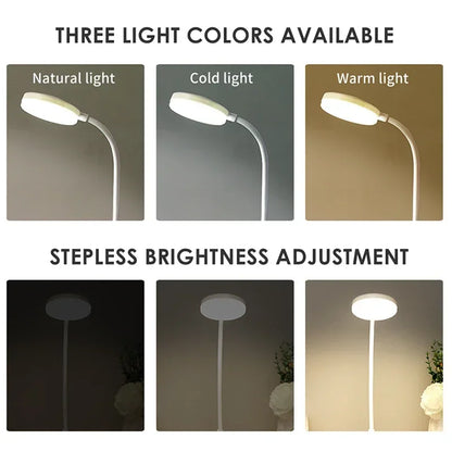 Luminária de mesa LED flexível com regulador de intensidade de 3 níveis