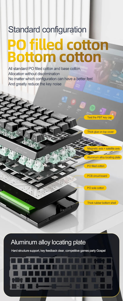 Teclado Gamer Attack Shark X68HE – Switch Magnético com Rapid Trigger e Alta Performance