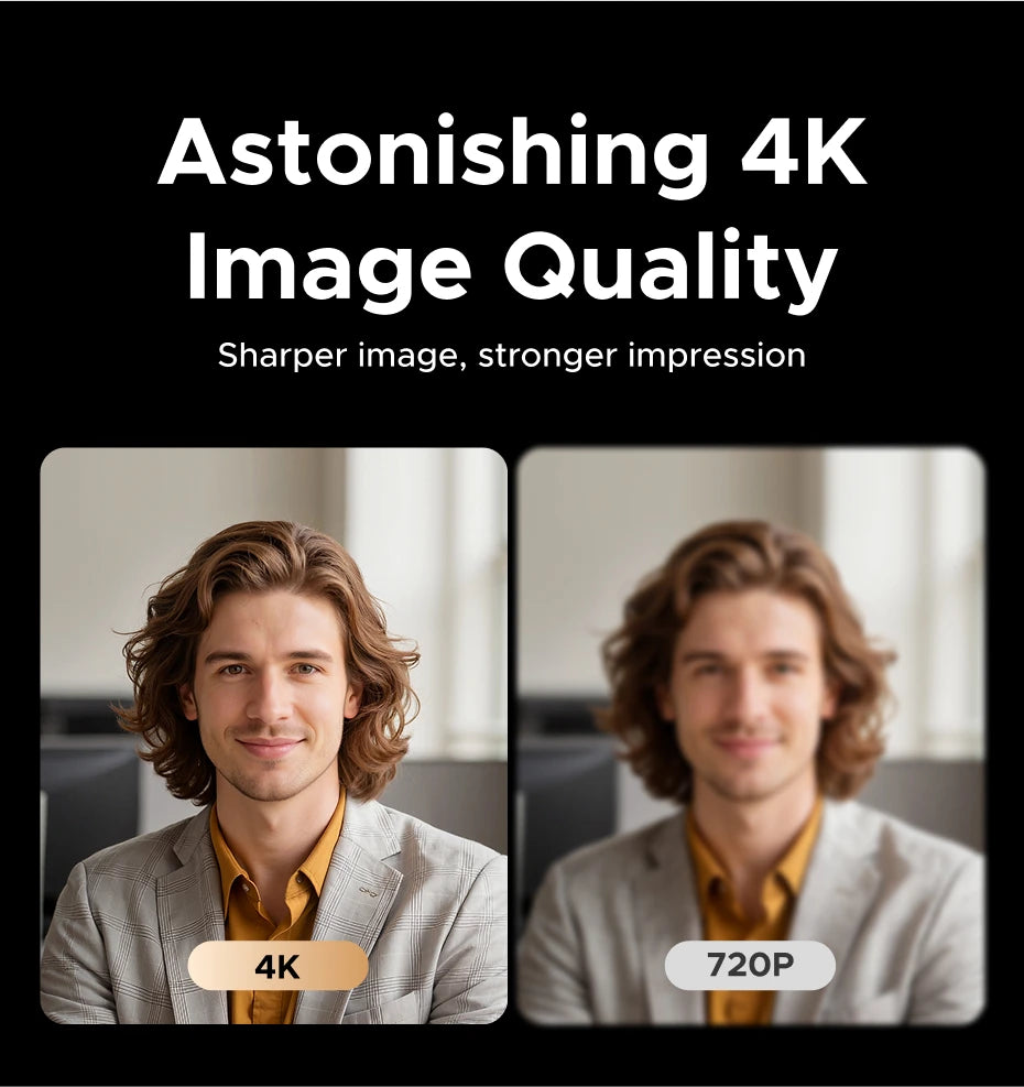 Webcam 4K FHD 1080P de 8MP para PC