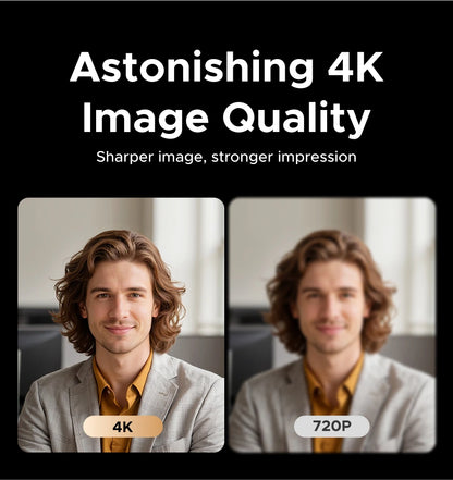 Webcam 4K FHD 1080P de 8MP para PC
