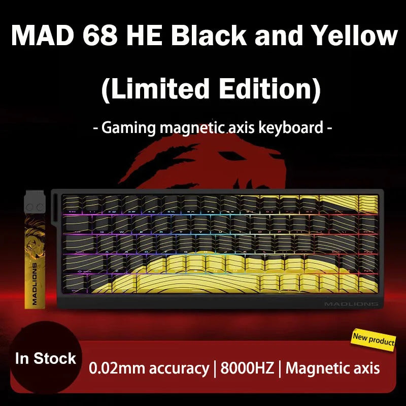 Teclado Gamer MADLIONS MAD 60/68HE – Switch Magnético, 8K Hz, Hot Swap e Ultra Responsivo