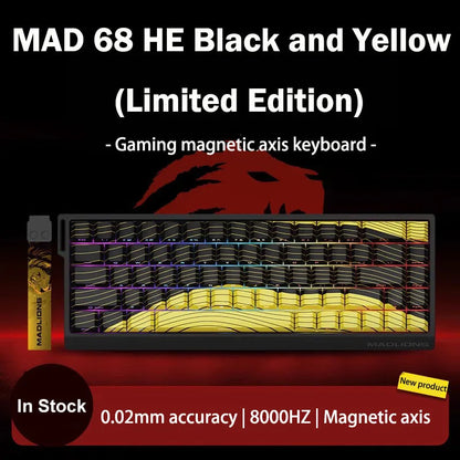 Teclado Gamer MADLIONS MAD 60/68HE – Switch Magnético, 8K Hz, Hot Swap e Ultra Responsivo