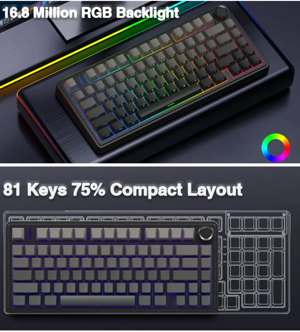 AULA F75, Teclado mecânico 75%