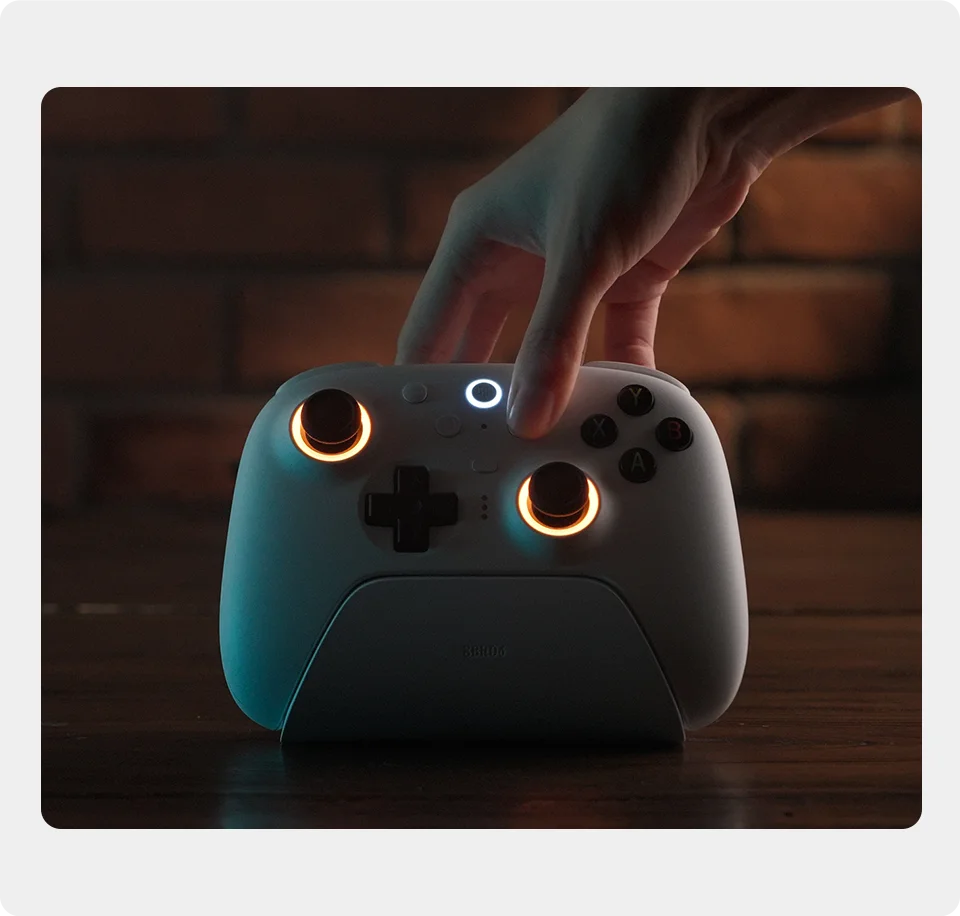 Controle 8BitDo Ultimate 2 Sem Fio – Alta Precisão com Joysticks TMR para PC e Android
