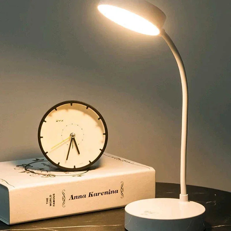 Luminária de mesa LED flexível com regulador de intensidade de 3 níveis