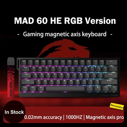 Teclado Gamer MADLIONS MAD 60/68HE – Switch Magnético, 8K Hz, Hot Swap e Ultra Responsivo