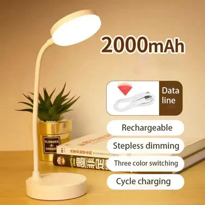 Luminária de mesa LED flexível com regulador de intensidade de 3 níveis