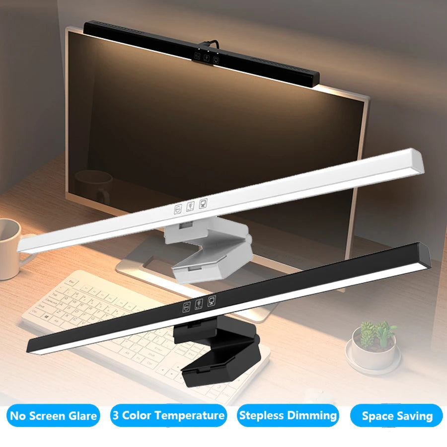 Light Bar de Monitor 50cm USB | Dimmer Stepless — Setup Clean para Home Office e Estudo