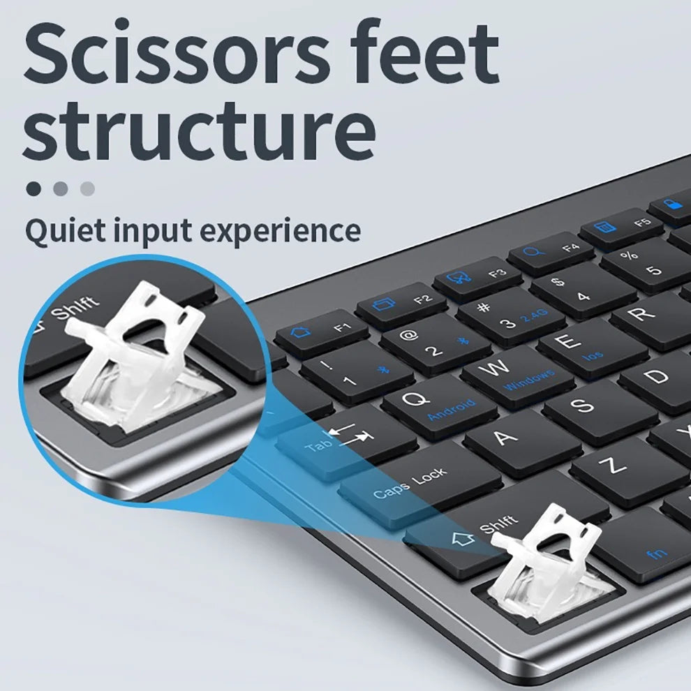 Conjunto de teclado e mouse Bluetooth recarregável