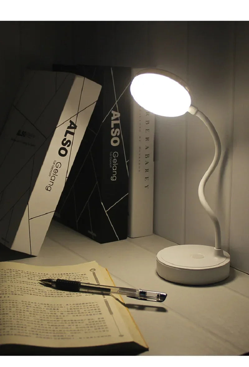 Luminária de mesa LED flexível com regulador de intensidade de 3 níveis