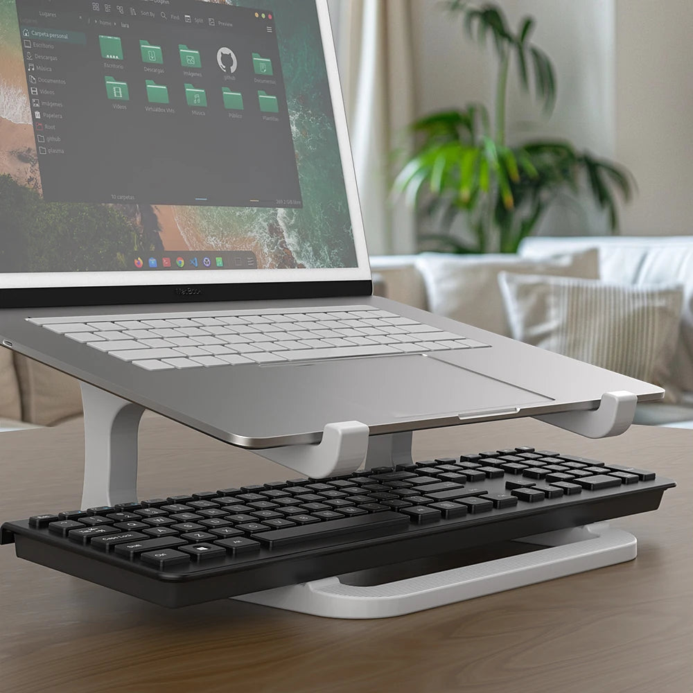 Suporte ergonômico para laptop com suporte para teclado