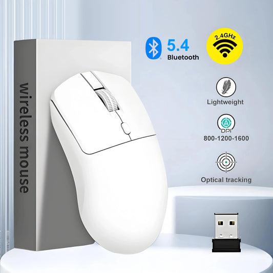 Mouse sem fio Kebidumei, 2.4G Bluetooth 5.4, recarregável, para uso em PC e laptop