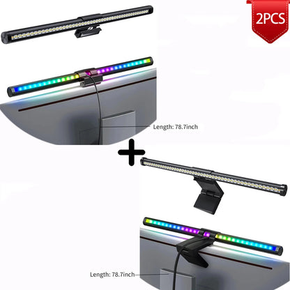 Luminária LED RGB para Monitor 44cm – Iluminação Confortável para Estudo, Trabalho e Games